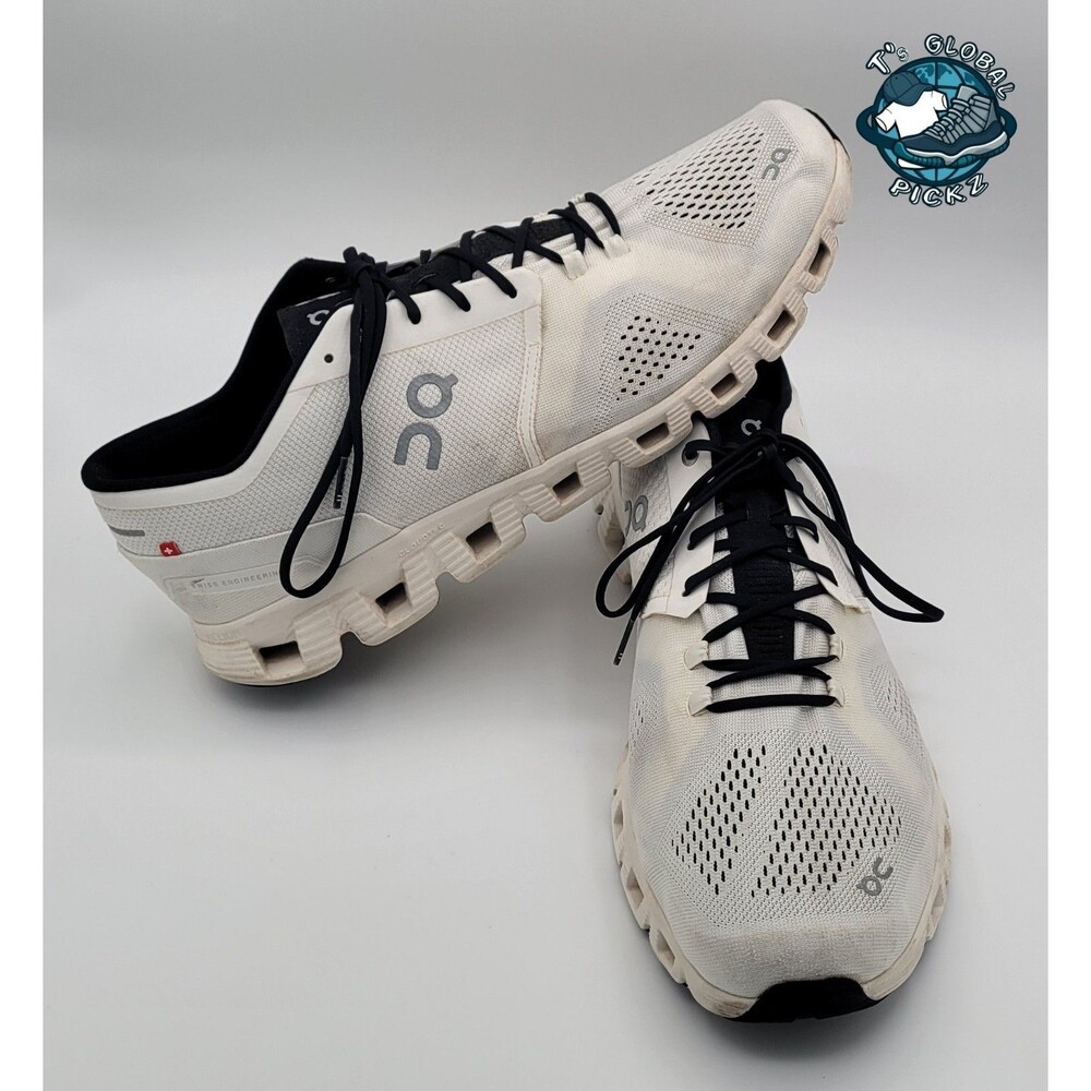 On Cloud X 4 Running Shoes White Black Sneakers Mens Size 13
